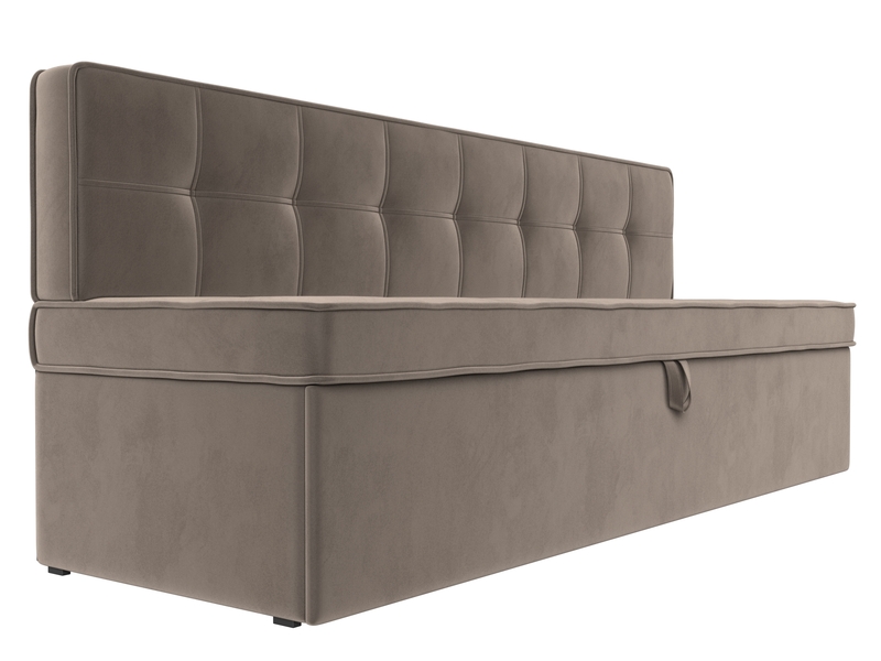 Диван кухонный прямой Техас, Велюр, SEVEN 727 коричневый