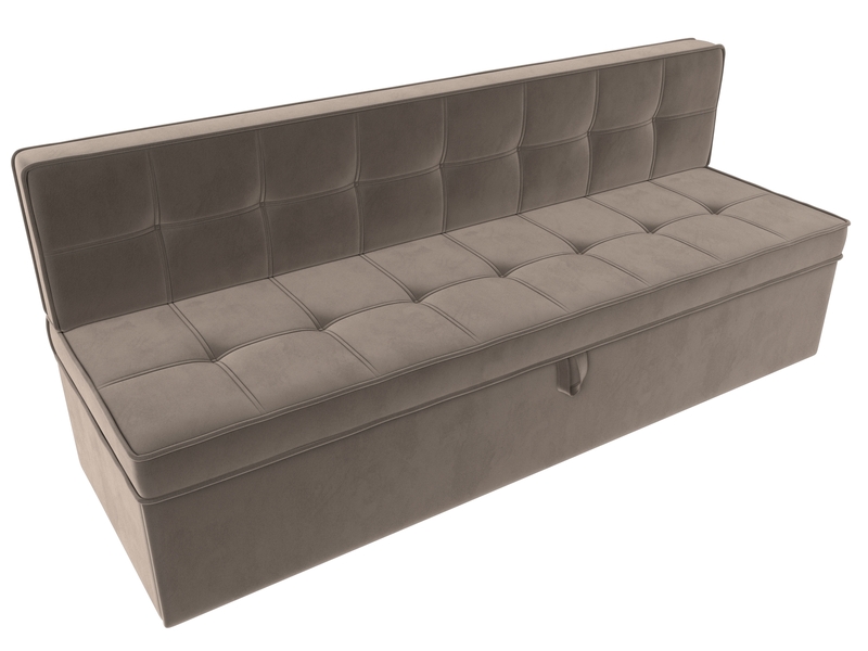 Диван кухонный прямой Техас, Велюр, SEVEN 727 коричневый