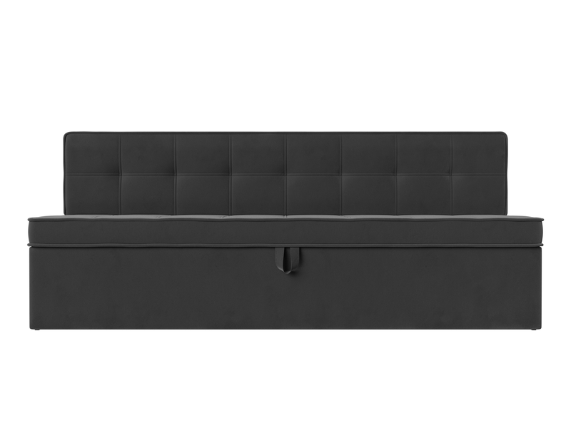 Диван кухонный прямой Техас, Велюр, SEVEN 17 серый