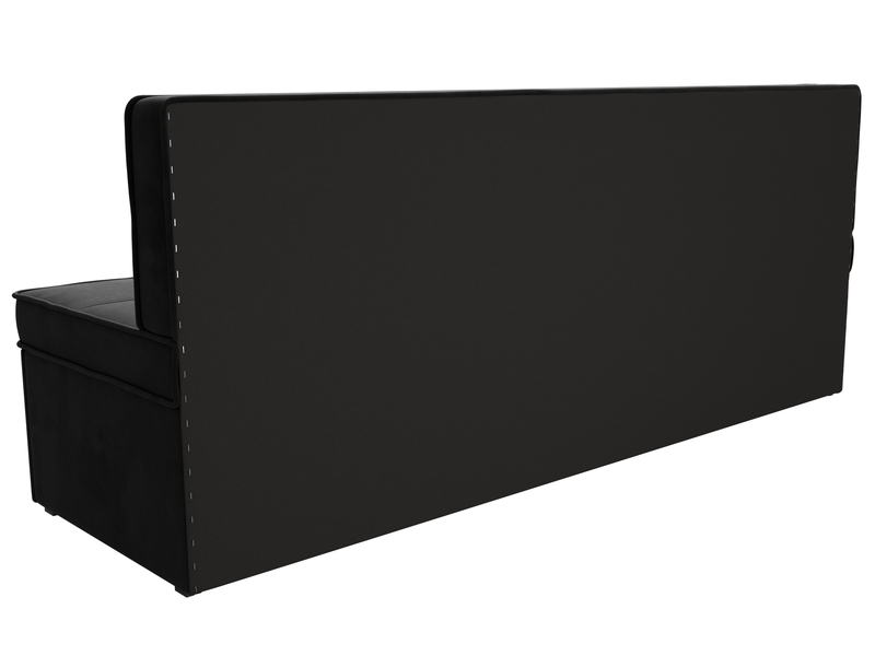 Диван кухонный прямой Техас, Велюр, SEVEN 35 черный