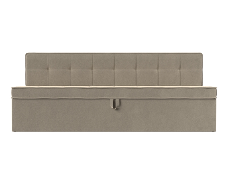 Диван кухонный прямой Техас, Микровельвет, Бежевый