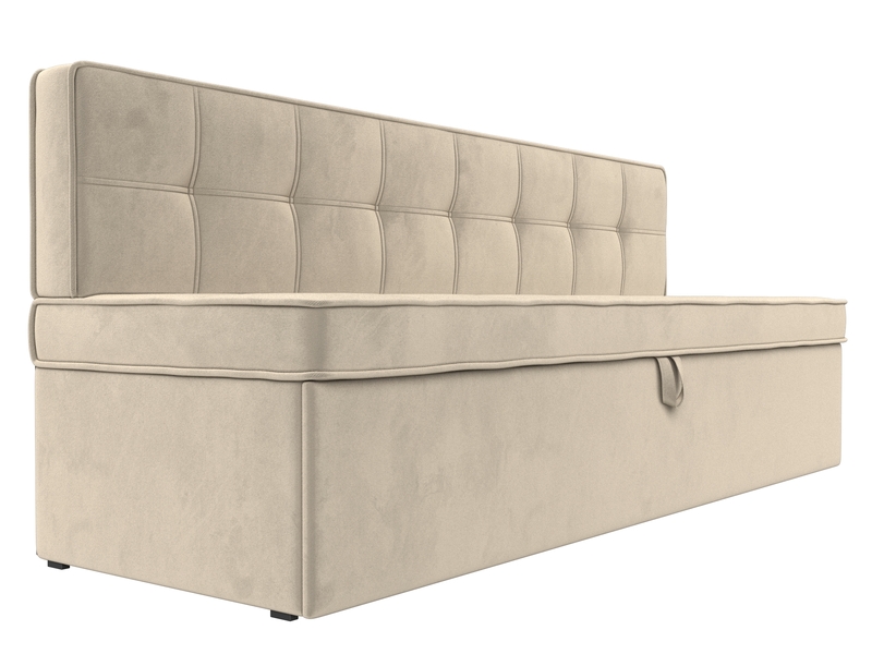 Диван кухонный прямой Техас, Микровельвет, Бежевый