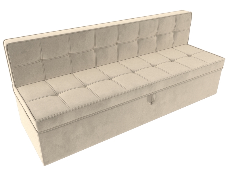 Диван кухонный прямой Техас, Микровельвет, Бежевый