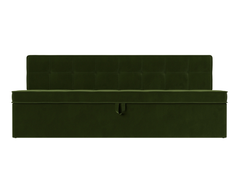 Диван кухонный прямой Техас, Микровельвет, Зеленый