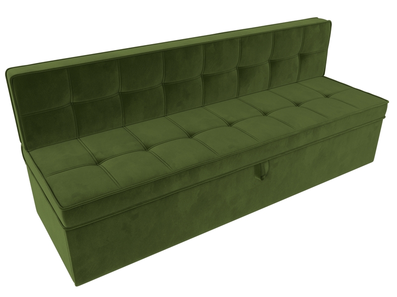 Диван кухонный прямой Техас, Микровельвет, Зеленый