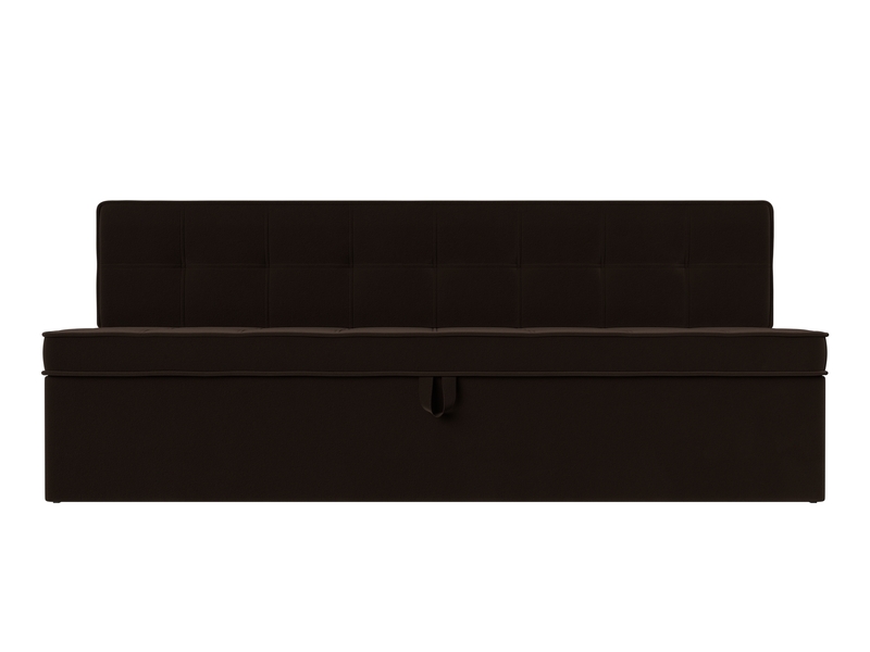 Диван кухонный прямой Техас, Микровельвет, Коричневый