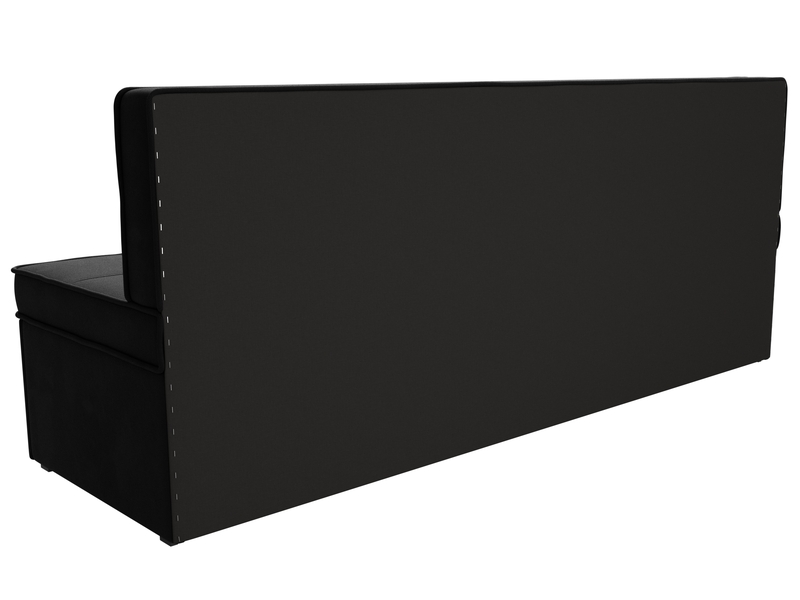 Диван кухонный прямой Техас, Микровельвет, Черный
