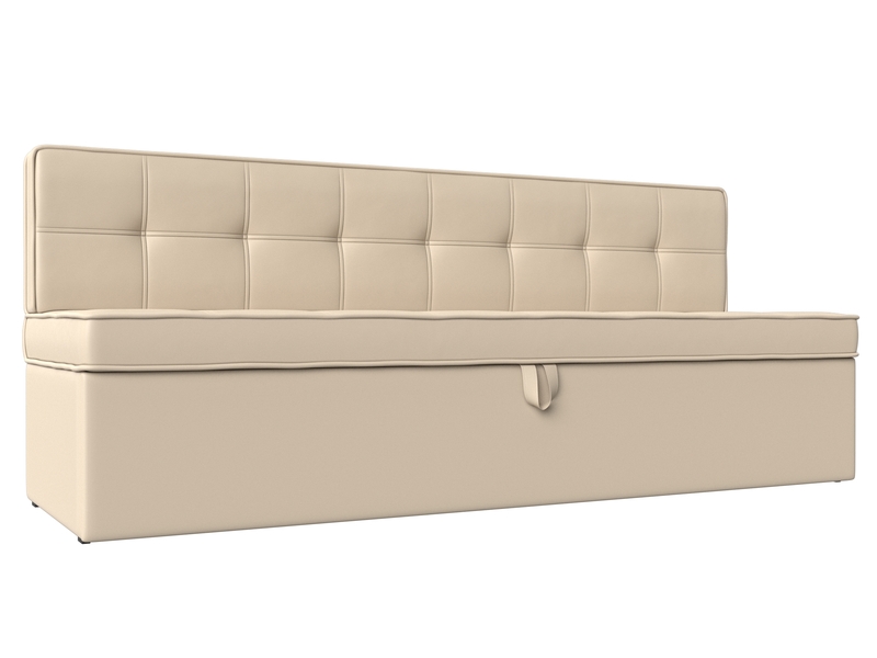 Диван кухонный прямой Техас, Экокожа, Бежевый
