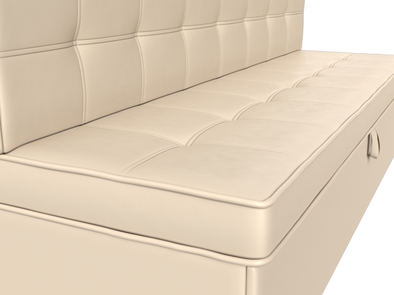 Диван кухонный прямой Техас, Экокожа, Бежевый