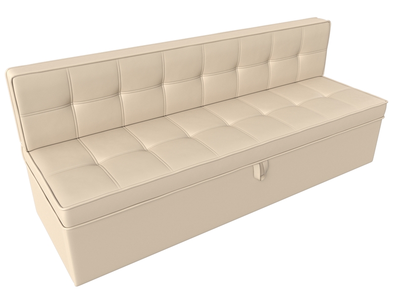 Диван кухонный прямой Техас, Экокожа, Бежевый