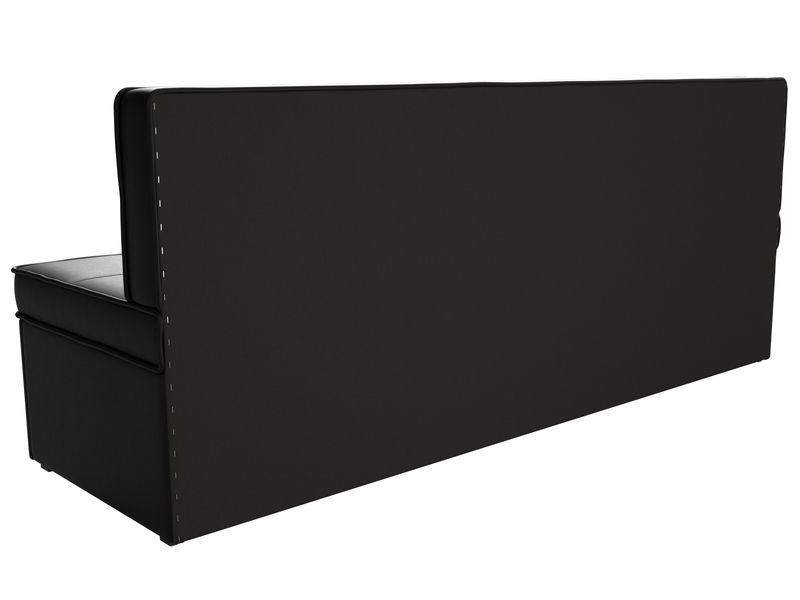Диван кухонный прямой Техас, Экокожа, Черный