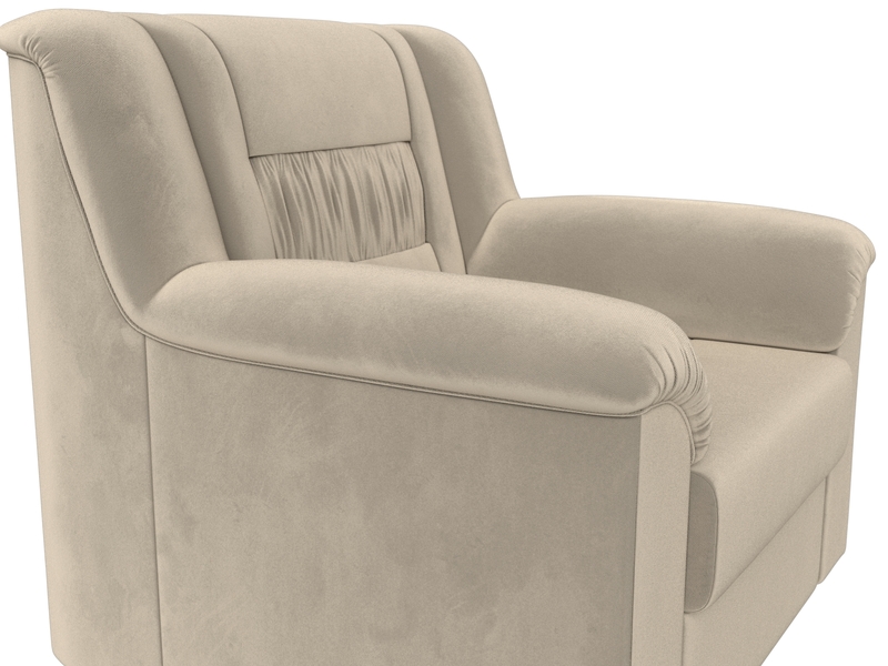 Кресло Карелия, Микровельвет, Бежевый