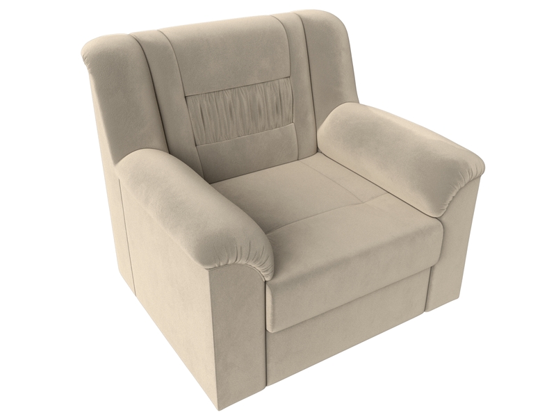 Кресло Карелия, Микровельвет, Бежевый