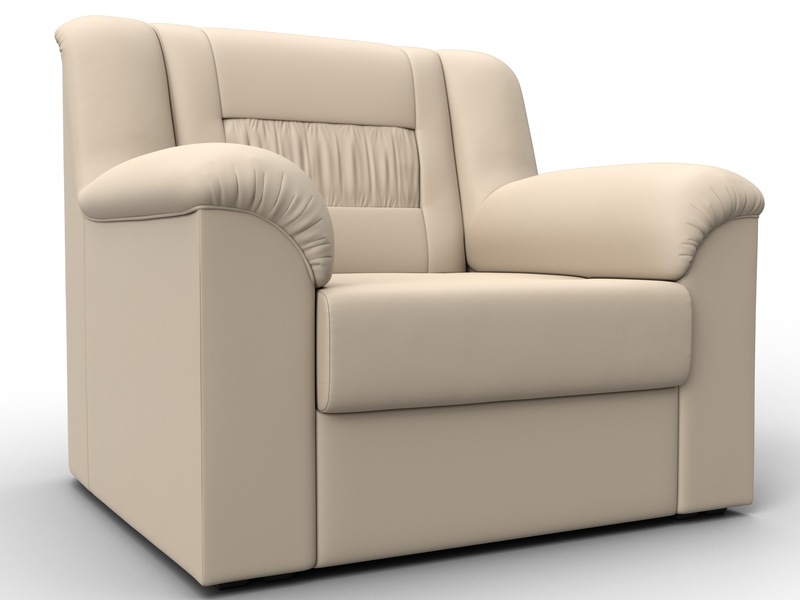 Кресло Карелия, Экокожа, Бежевый