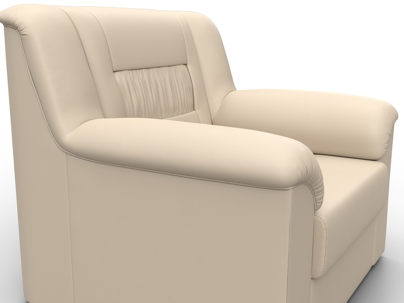 Кресло Карелия, Экокожа, Бежевый