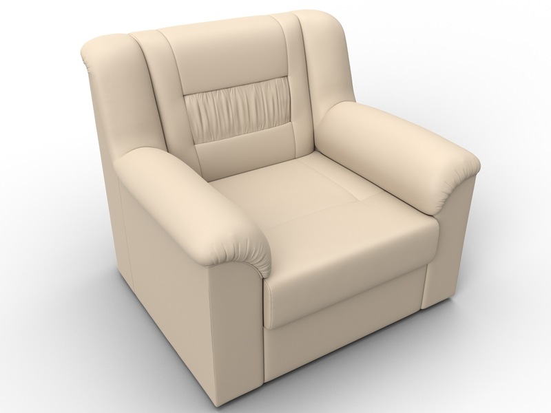 Кресло Карелия, Экокожа, Бежевый