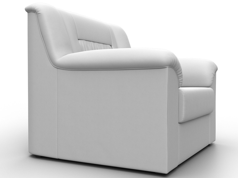 Кресло Карелия, Экокожа, Белый