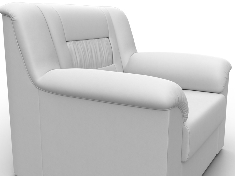 Кресло Карелия, Экокожа, Белый