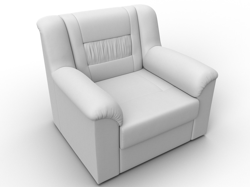 Кресло Карелия, Экокожа, Белый
