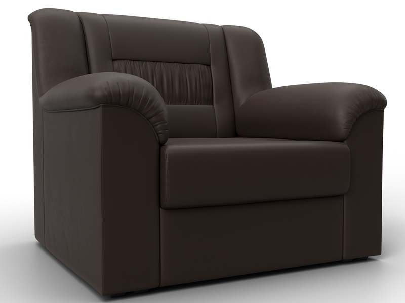 Кресло Карелия, Экокожа, Коричневый
