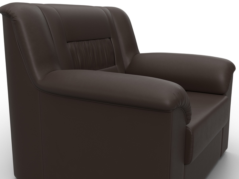 Кресло Карелия, Экокожа, Коричневый