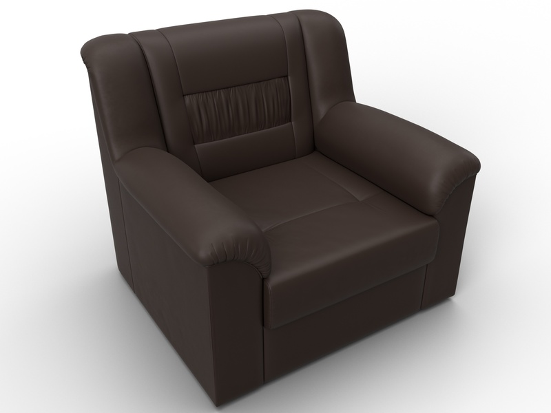 Кресло Карелия, Экокожа, Коричневый