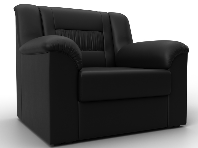Кресло Карелия, Экокожа, Черный
