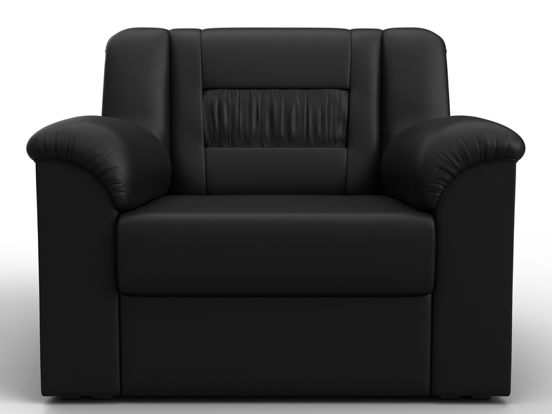 Кресло Карелия, Экокожа, Черный