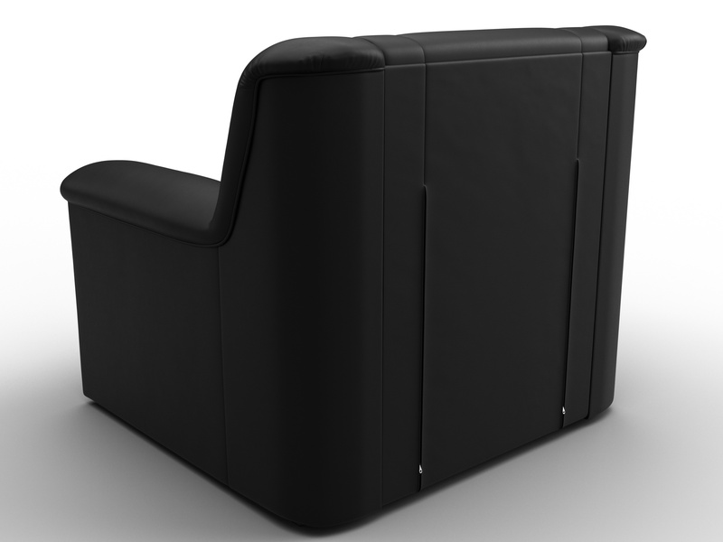 Кресло Карелия, Экокожа, Черный