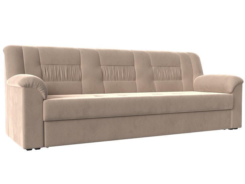 Диван прямой Карелия, Велюр, SEVEN 729 бежевый