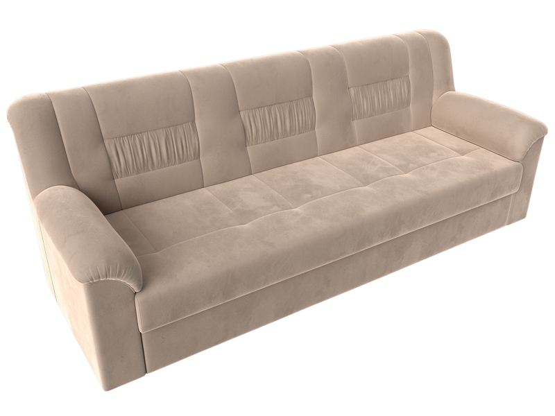 Диван прямой Карелия, Велюр, SEVEN 729 бежевый