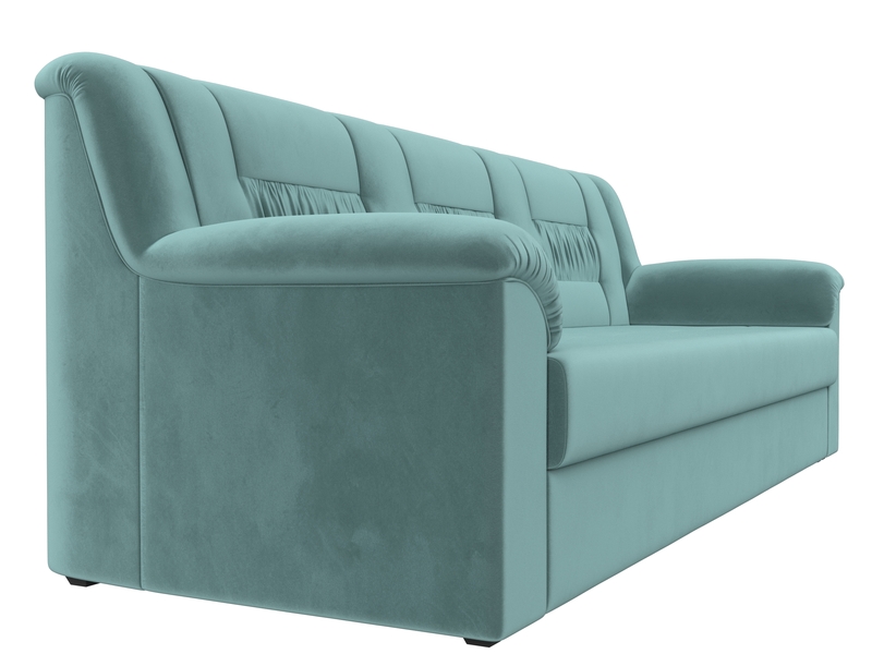 Диван прямой Карелия, Велюр, SEVEN 113 бирюзовый