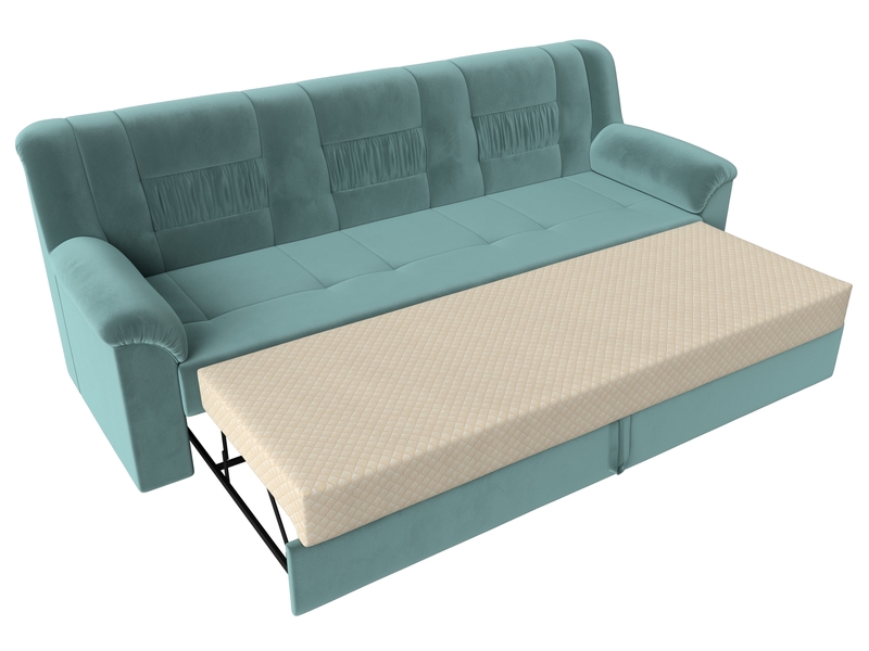 Диван прямой Карелия, Велюр, SEVEN 113 бирюзовый