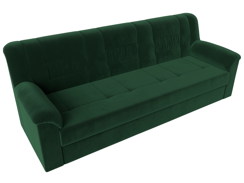 Диван прямой Карелия, Велюр, SEVEN 626 зеленый