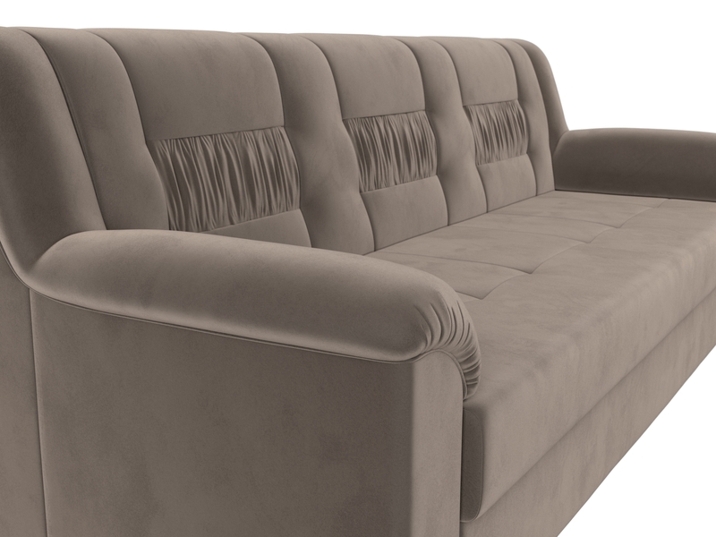 Диван прямой Карелия, Велюр, SEVEN 727 коричневый