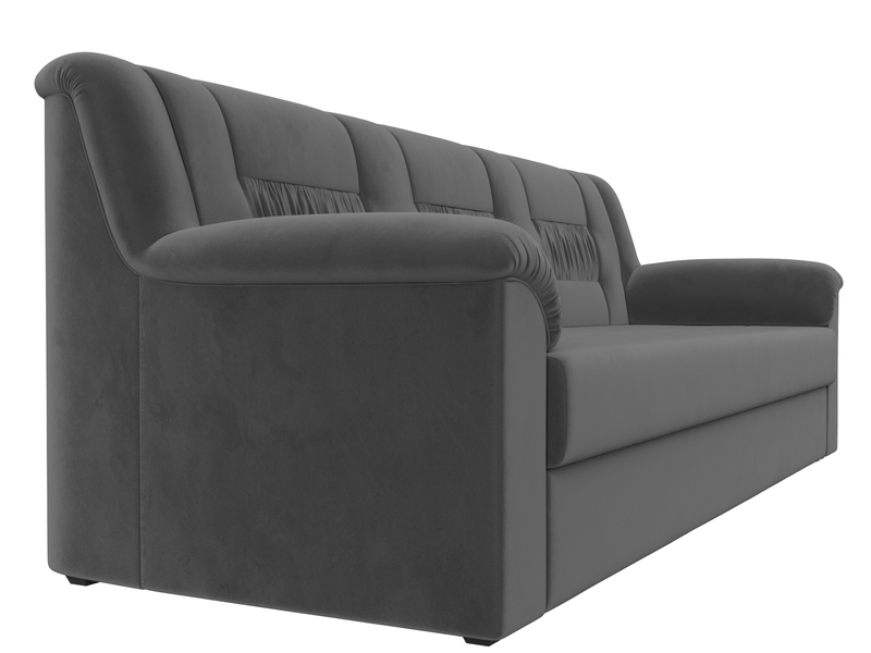 Диван прямой Карелия, Велюр, SEVEN 17 серый