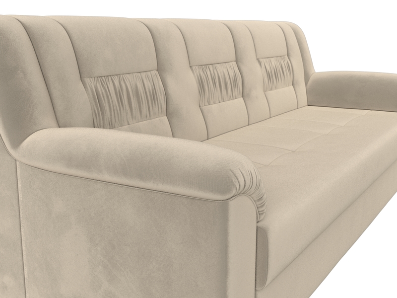 Диван прямой Карелия, Микровельвет, Бежевый