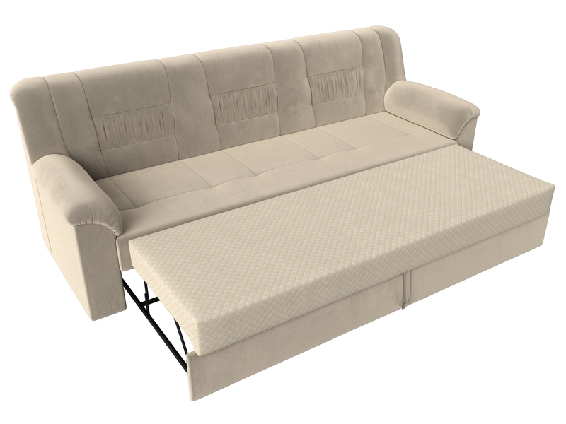 Диван прямой Карелия, Микровельвет, Бежевый