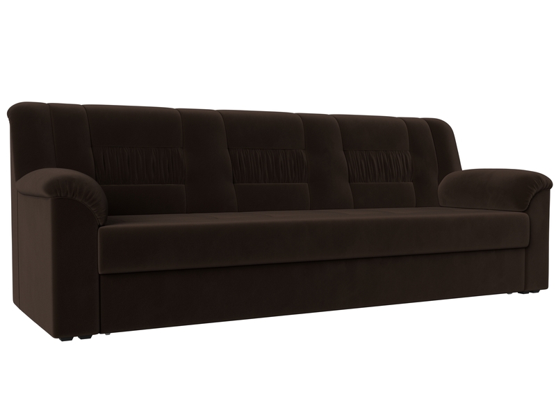 Диван прямой Карелия, Микровельвет, Коричневый