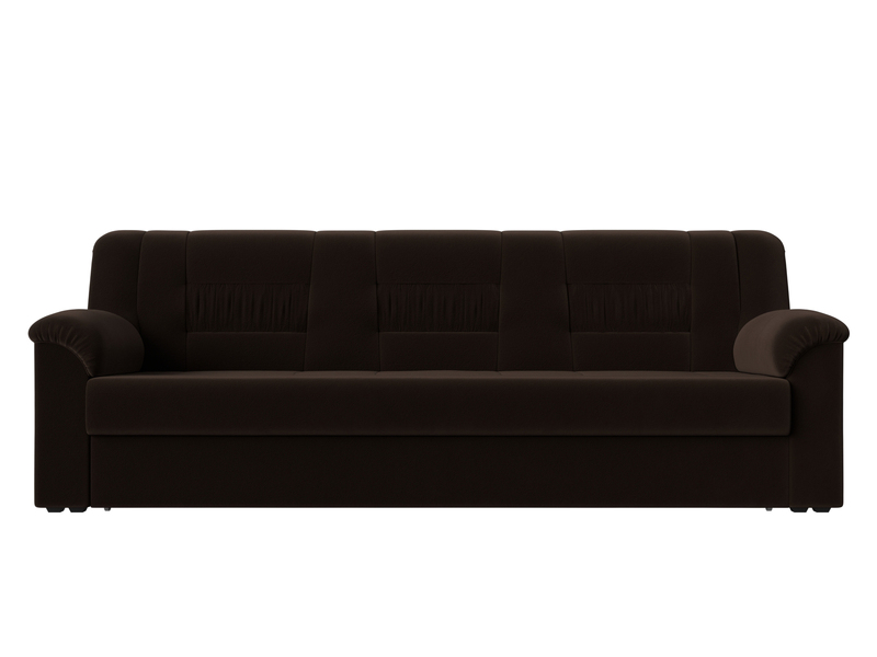 Диван прямой Карелия, Микровельвет, Коричневый