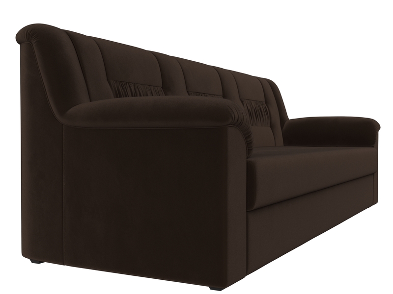 Диван прямой Карелия, Микровельвет, Коричневый