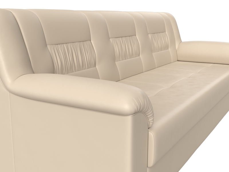 Диван прямой Карелия, Экокожа, Бежевый