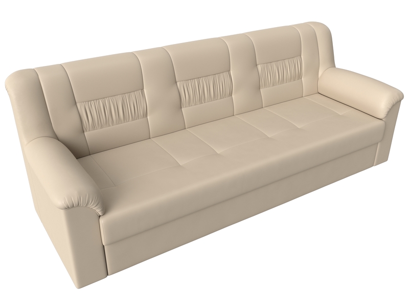 Диван прямой Карелия, Экокожа, Бежевый