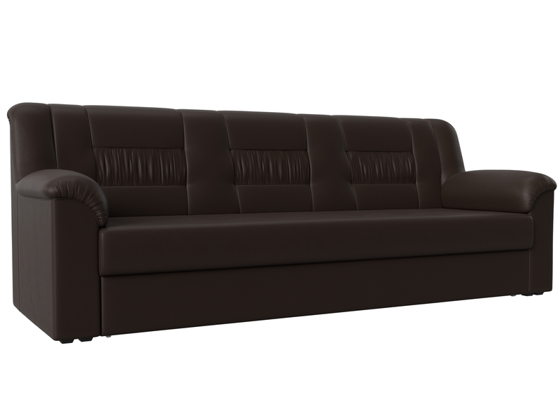 Диван прямой Карелия, Экокожа, Коричневый