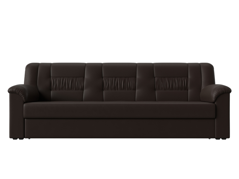 Диван прямой Карелия, Экокожа, Коричневый