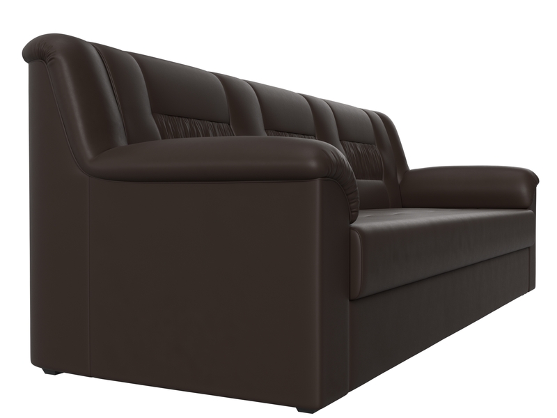 Диван прямой Карелия, Экокожа, Коричневый