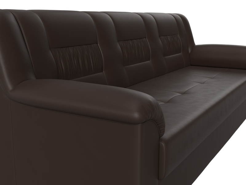 Диван прямой Карелия, Экокожа, Коричневый