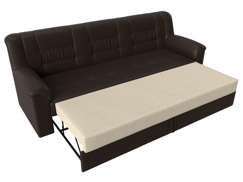 Диван прямой Карелия, Экокожа, Коричневый