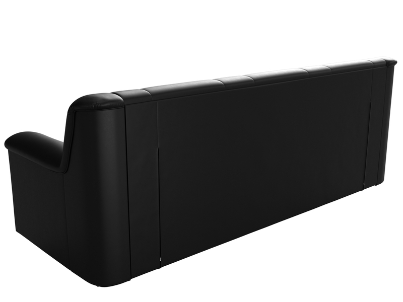 Диван прямой Карелия, Экокожа, Черный