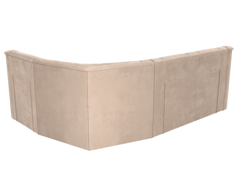 Диван угловой Карелия правый угол, Велюр, SEVEN 729 бежевый